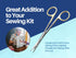 5" ARTMAN INSTRUMENTS Scissors Straight | Tungsten Carbide Inserts Extra Sharp | Gold-Plated Handle | Dental, Surgical