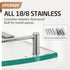 304 BGS2101A KES Glass Corner Shelf Bathroom Shelf Tempered Glass with Rail SUS Stainless Steel Floating Wall Mount