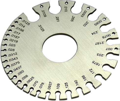 RIVERWELD Round Cable Thread Sheet, Stainless Steel Wire Gage Welding Gauge for Measuring Thickness and Hardware