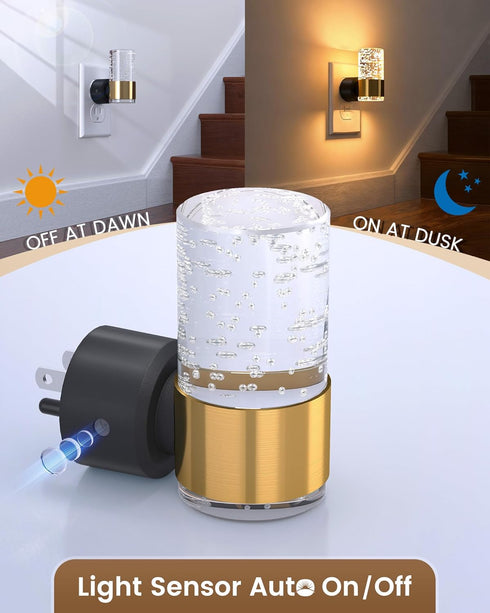 Dimmable 3 5 4 Pack NIORSUN Night Light Plug into Wall, Nights Lights with CCT & Brightness Levels, Slim Acrylic Plug