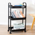 Gagee 3 Tier Rolling Cart with Wheels and Handle,Rolling Storage Cart for Office, Living Room, Laundry