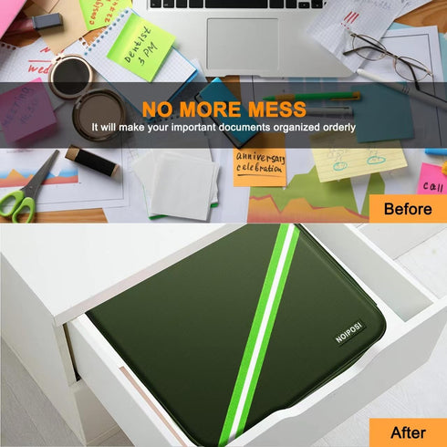 Noiposi Document Organizer, 5200? Heat Insulated Waterproof Fireproof Document Box, Portable Safe Storage for Important