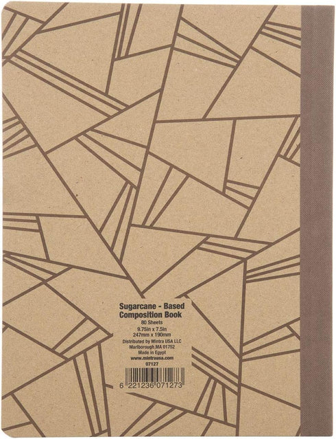 Mintra 100% Recycled Notebooks, Comp Book (7.5in x 9.75in), Design Set 3pk