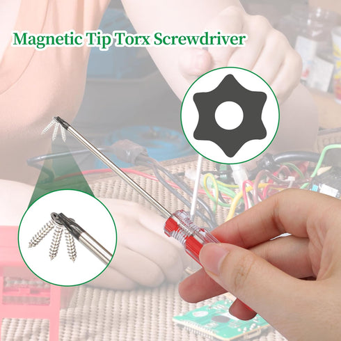 suiwotin T10 1pc T10 3mm, 75mm Torx Screwdriver, Torx Security Screwdriver with Magnetic Tip, Long