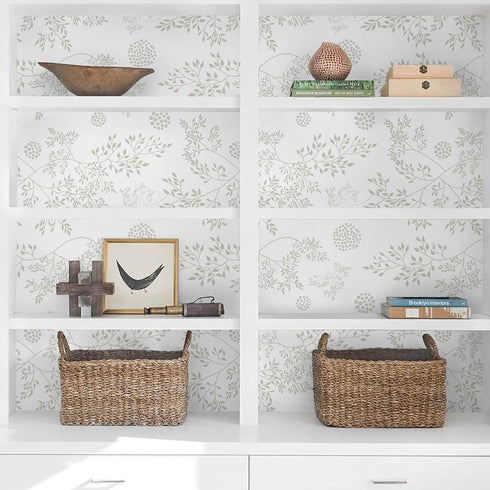 17.3"x393" Heroad Boho Peel and Stick Wallpaper Floral Contact Paper Wall Paper Removable Self Adhesive Wallpaper
