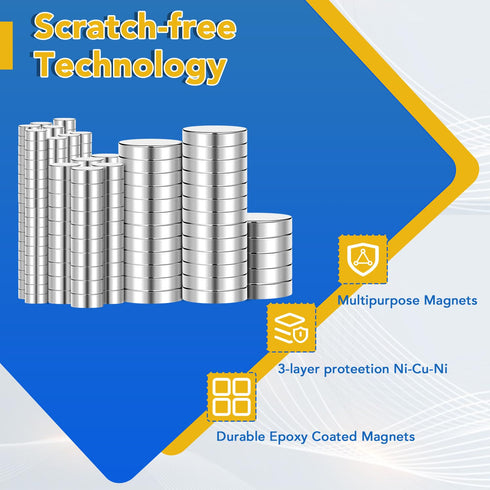 TRYMAG Rare Earth Magnets 330Pcs, Small Strong Magnets in 5 Sizes for Whiteboard, Refrigerator, DIY Crafts