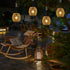 6 Bulb,Seagrass Larekook Hours Timer Battery Operated Pendant Light with Warm White Woven Large Outdoor Hanging Rattan