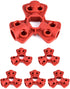 QWORK Pneumatic Quick-Disconnect Lockout, Pack of 6 for 1/4", 3/8", 1/2" Male Connectors