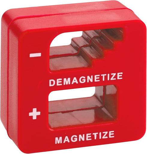 Demagnetizer and Magnetizer - Red for Screwdrivers, Bits, Small Tools, and Precision Construction