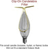 2.5x5x4 Down White Scallop Stretch Clip-on Candelabra Lampshade - Perfect for chandeliers, foyer lights, and wall