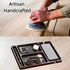 Generic Wooden Valet Tray with Leather Inlay - Key and Wallet Tray, Wooden Jewelry Tray - Nightstand Desk Organizer