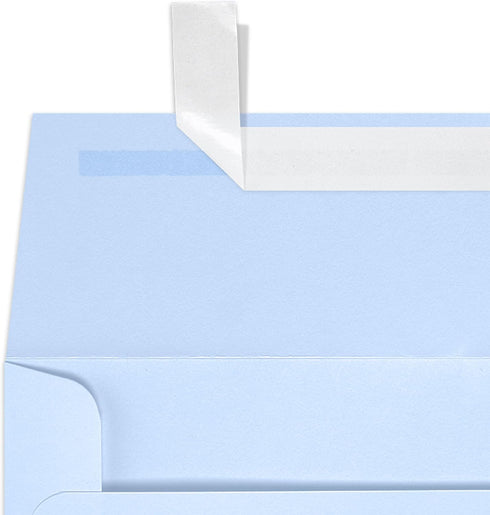 LUXPaper #9 Slimline Invitation Envelopes | 3 7/8" x 8 7/8" | Baby Blue | Peel & Press | 80lb. Text | 50 Qty