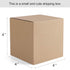 Eupako 4x4x4" Cardboard Box Mailers, 25 Pack Brown Cube Corrugated Shipping Boxes for Mailing