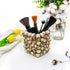 Halloween Decor Skull Pen Holder, Goth Human Skull Makeup Accessory for Desk, Gothic Pencil Cup