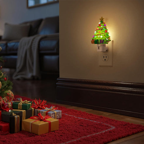 3000K 360 Briignite Christmas Tree Night Light, Night Lights Plug into Wall, Christmas Gifts Cute Night Light for Kids