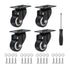 PATIKIL 1.5" Swivel Caster Wheels, 4 Pack Silent Plate Casters Load Capacity