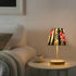 3 ALAZA Bedside Lamp Stripes Black White Tropical Pink Flower Table Lamp for Bedroom Desk Lamp with USB Port LED