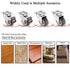 4 Pack Small Caster Wheels 2 Inch Low Profile Swivel Casters with 2 Brakes, Steel Top Plate, No Noise Ball Bearing