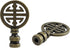 Runseaway 2PCS Oriental Lamp Finial, Antique Brass Happiness Symbol Decorative Cap Knob for
