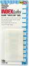 Redi-Tag 31000 Write-On Index Tabs, White, Permanent Adhesive, 104 Tabs/Pack