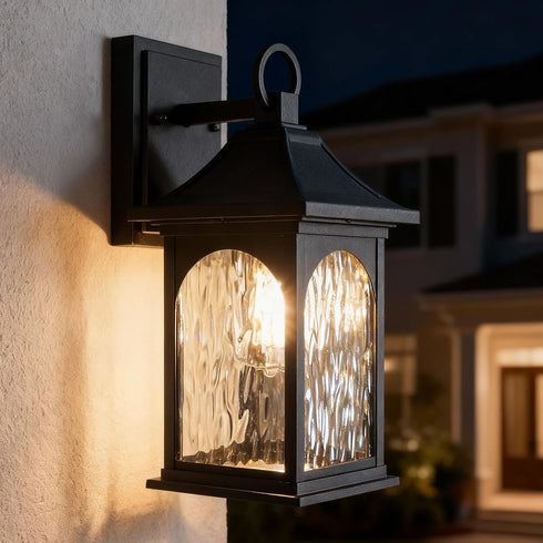 12.8 Inch E26 Porch Lights Outdoor Wall Light Fixtures Waterproof Aluminum, Outdoor Carriage Lights Exterior Wall