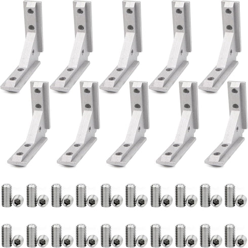 10Pcs 15 Series ULS Aluminum Extrusion Profile Connector Brackets with Corner Pieces and Screws