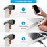 NetumScan Bluetooth Barcode Scanner, 3 in 1 Automatic Wireless 1D Barcode Scanner Handheld USB CCD Bar Code Reader for Store, Warehouse POS, Computer, Tablet, iPhone, iPad, Android