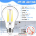 MAXvolador 60W Equivalent E26 LED Filament Light Bulbs, 850LM Daylight White, Non-Dimmable, 4-Pack