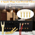 Monosaudio Speaker Spade Plug Connectors, 8pcs Pure Copper 45 Degree Screw Locking Y Spade Plug with Heat Shrink Tubes