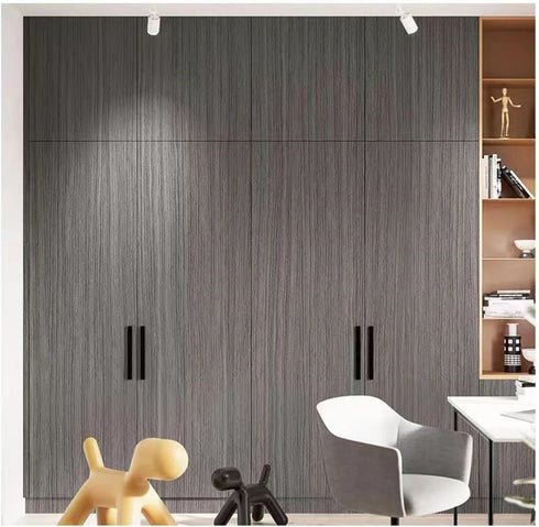 CHYLMAPHEN Film(White,40cmx2M) Self Adhesive Wallpaper Wood Grain PVC Wallpaper for Door, Wardrobe, Cupboard, Table