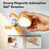 moiandtoi Set 360 Dimmable Rechargeable Wall Lights Battery Operated, Battery Wall Sconces of Two for Bedroom, Wood