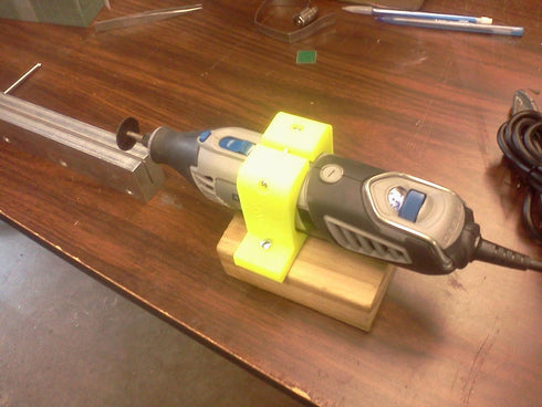 Holder for Dremel 4000, 4200, Vise and Table Mounting, PN DH-4000, Yellow