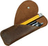 Hide & Drink Leather Heart Pen Case, Pencil Organizer, Handmade Office Accessories, Bookworm Gifts (Bourbon Brown)