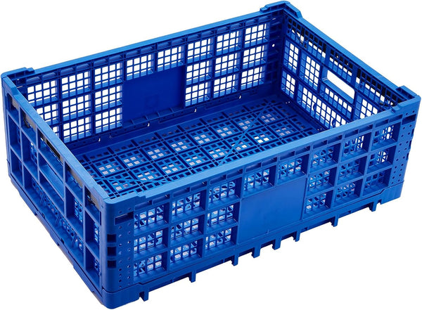 Elementool 2PCS Collapsible Storage Crates, 52 Liter Heavy Duty Foldable Plastic Crates ,