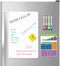 Small Magnetic Whiteboard for Fridge, 17" x 11" with Kitchen Conversion Chart Magnet, 4 Markers, 1 Eraser