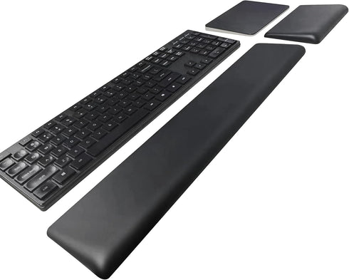 HONKID Low Profile Wrist Rest for Slim Keyboards and Mouse - Made of Cool Gel, Non-Slip Rubber Base, Relieve Wrist