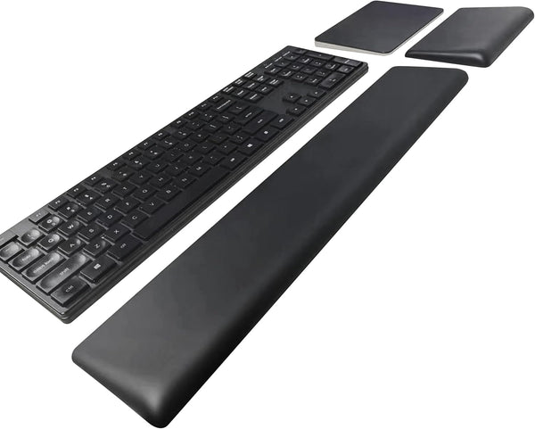 HONKID Low Profile Wrist Rest for Slim Keyboards and Mouse - Made of Cool Gel, Non-Slip Rubber Base, Relieve Wrist