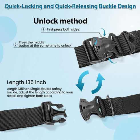 Seaperk Multifunctional Floating Mat Straps with Quick - Release Buckles, Reusable Securing Straps with Hook - Attach