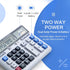 M&G Desktop Calculator, 12 Digits Extra Large LCD Display, Dual Solar Power and Battery, Basic Financial Calculator