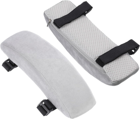PATIKIL Office Chair Arm Pads, 2pcs Grey Armrest Cushion Covers for Computer Desk Chairs, Protectors