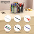 7 360 NIUBEE Acrylic Pen Pencil Holder Compartments, Crayon Organizer, Multi-capacity Marker Storage Art Supply