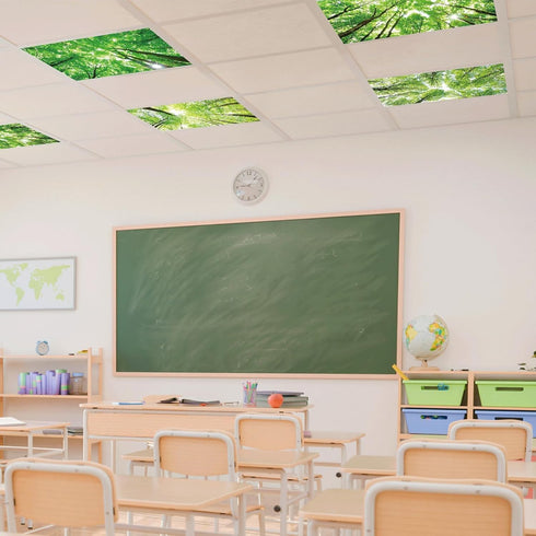 4 40 4 2 Pcs Fluorescent Light Covers with Magnets Decorative for Classroom Ceiling Light x Feet Magnetic Light Covers