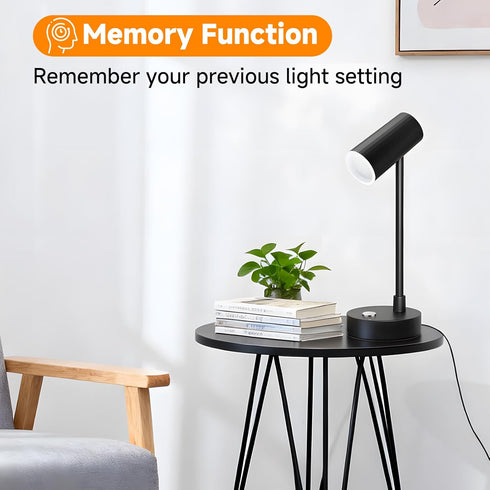 Dimmable 3 ShineTech LED Desk Lamp for Home Office, Table Lamp with Color Modes & Adjustable Brightness, USB-C Port
