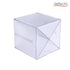 Deflecto Stackable Clear Cube Organizer with Removable Cross Style Dividers, 6 x 6 inches