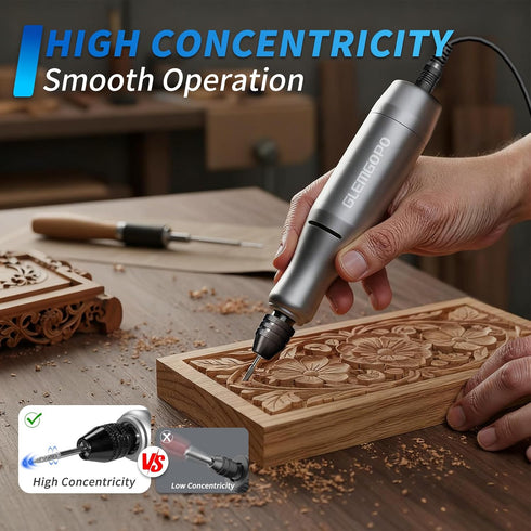 86 0-18,000 3-24V Mini Rotary Tool Kit with Copper Core Motor & Accessories, Variable Speed RPM, Regulated Power