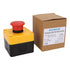 Baomain Red Sign Emergency Stop Switch, 660V Weatherproof Push Button Switch with Box
