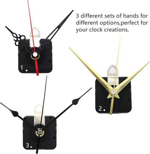 Youngtown 12888 Movement for Clock Repair, 16mm Shaft Length, 8mm Thread Length