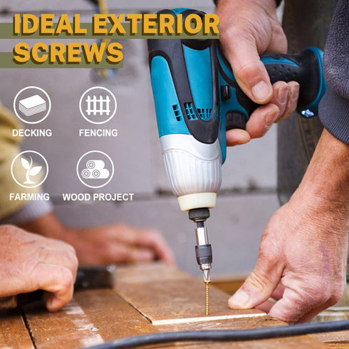 LIONMAX Deck Screws 3-1/2 Inch, #10 x 3-1/2", 100 PCS, Rust Resistant, Outdoor Epoxy Coated Screws