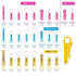 260PCS Heat Shrink Ring Connectors Kit, Automotive Marine Electrical Terminals, Crimp Connector Assortment, Spade Fork