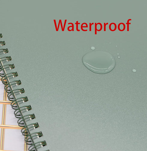 Yansanido Spiral Notebook, 4 Pcs A5 Size Thick Plastic Hardcover, 80 Sheets (160 Pages) Journal for School and Office